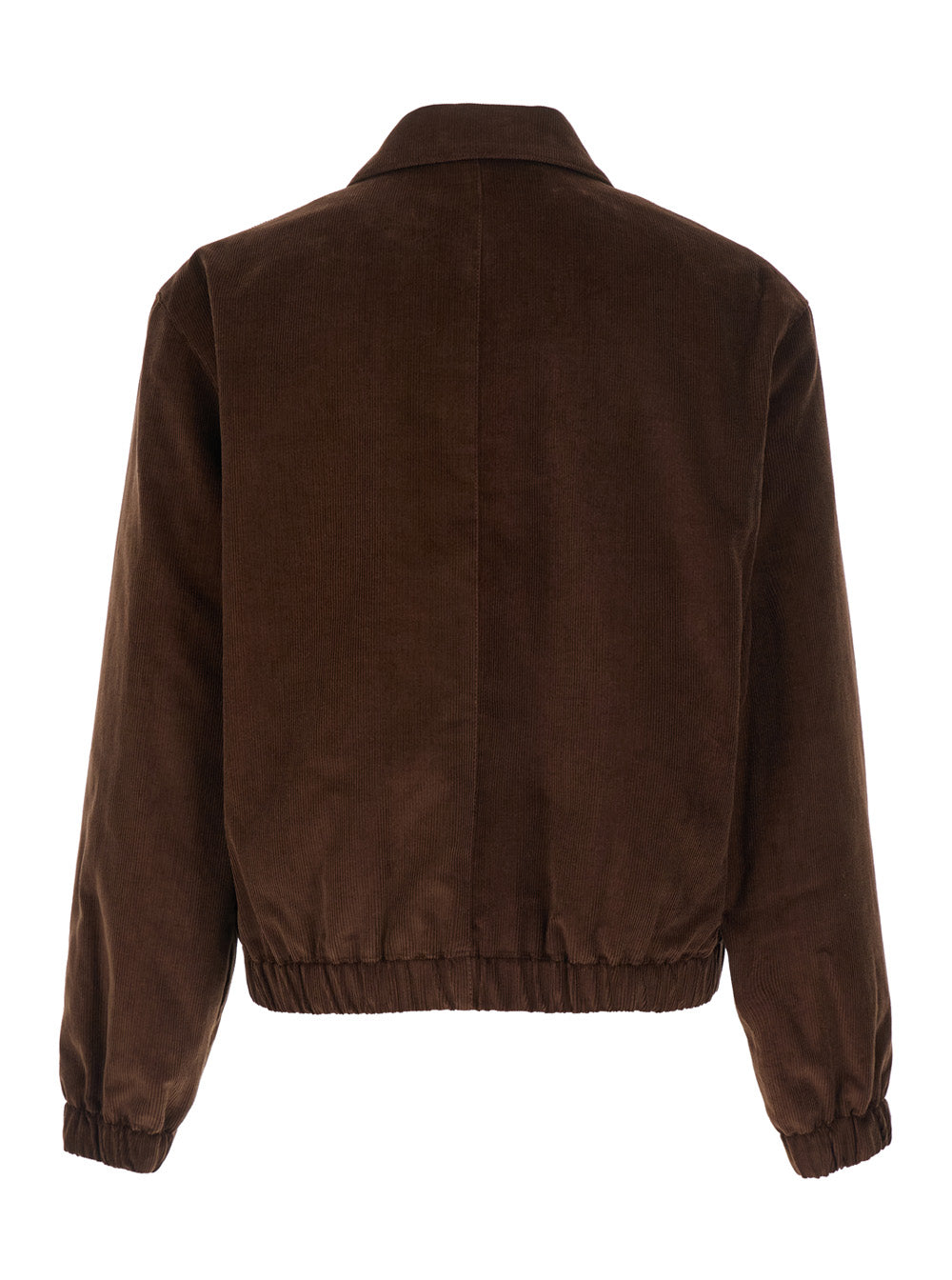 AMI PARIS Ami Paris Men Ami Paris Jacket Imbottita Con Zip In Tessuto Tecnica Marrone Uomo
