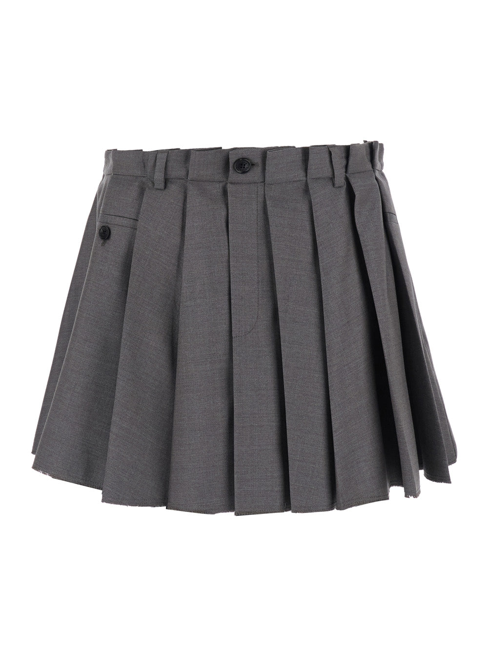 Acne Studios Women Gray Skirt With Tech Fabric Details