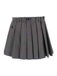 Acne Studios Women Gray Skirt With Tech Fabric Details