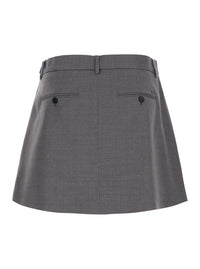 Acne Studios Women Gray Skirt With Tech Fabric Details