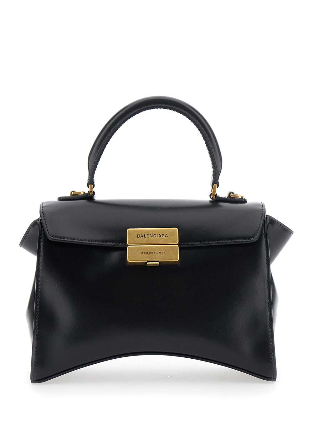 BALENCIAGA Balenciaga Women Hg Aven Top Handle Small Bag In Shiny Box Calf