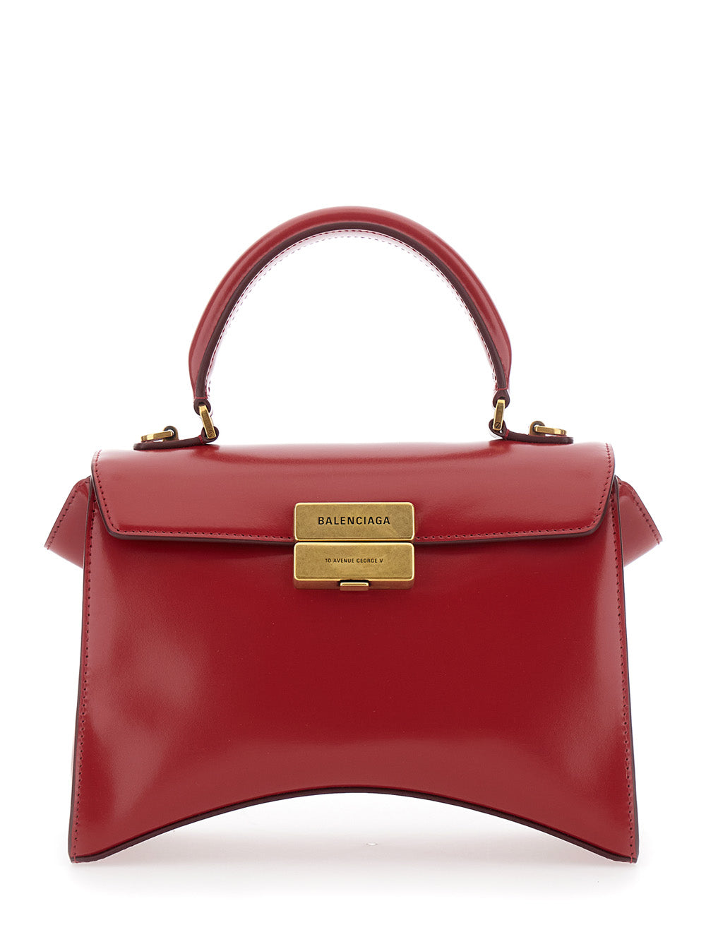 BALENCIAGA Balenciaga Women Hg Aven Top Handle Medium Bag In Shiny Box Calf Leather