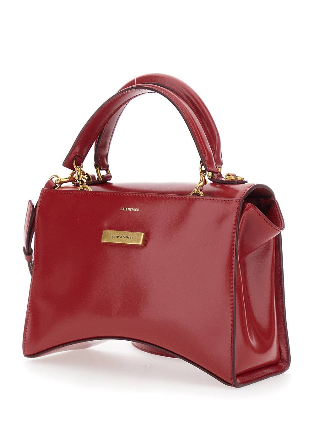 BALENCIAGA Balenciaga Women Hg Aven Top Handle Medium Bag In Shiny Box Calf Leather