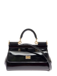 Dolce & Gabbana Women Dolce & Gabbana Woman's Sicily Black Patent Classic Handbag