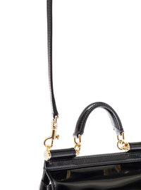 Dolce & Gabbana Women Dolce & Gabbana Woman's Sicily Black Patent Classic Handbag