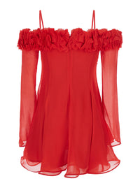 BLUMARINE Blumarine Women Crepe Dress With Roses 100% Viscose Red Women