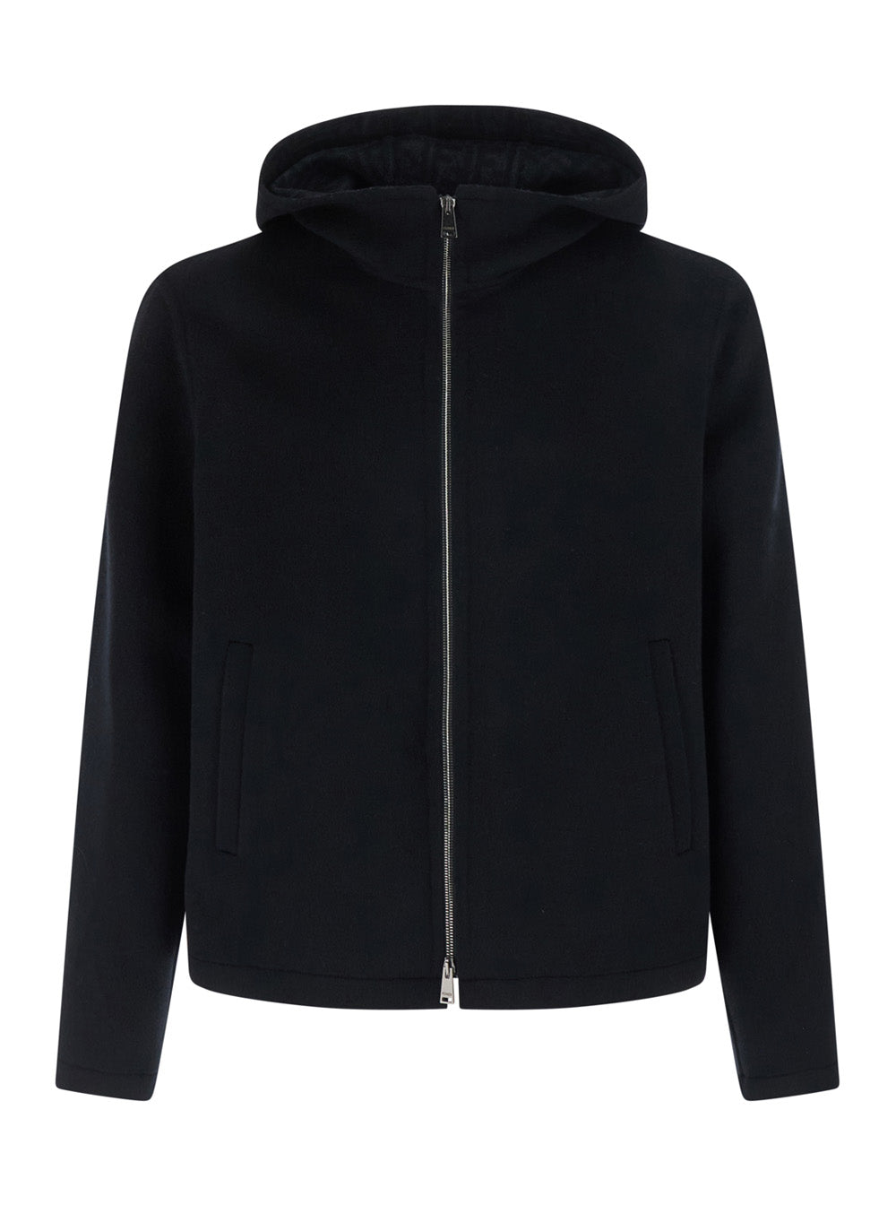 FENDI Fendi Men Lana Double Ff Full Zip Cappuccio