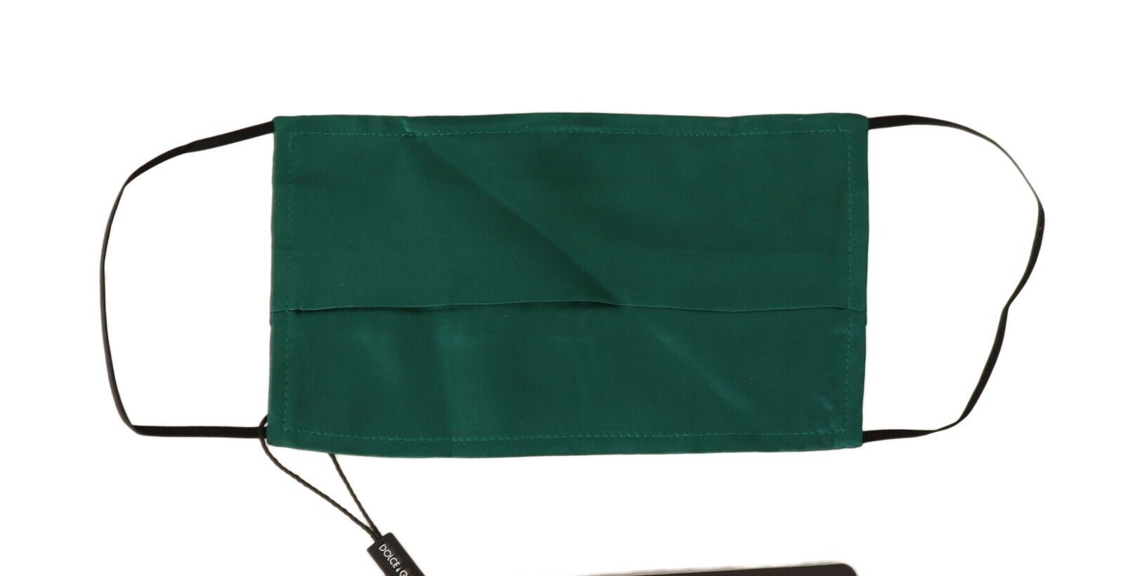 Dolce & Gabbana Dolce & Gabbana Green Silk Pleated Elastic Ear Strap Face Women's Mask