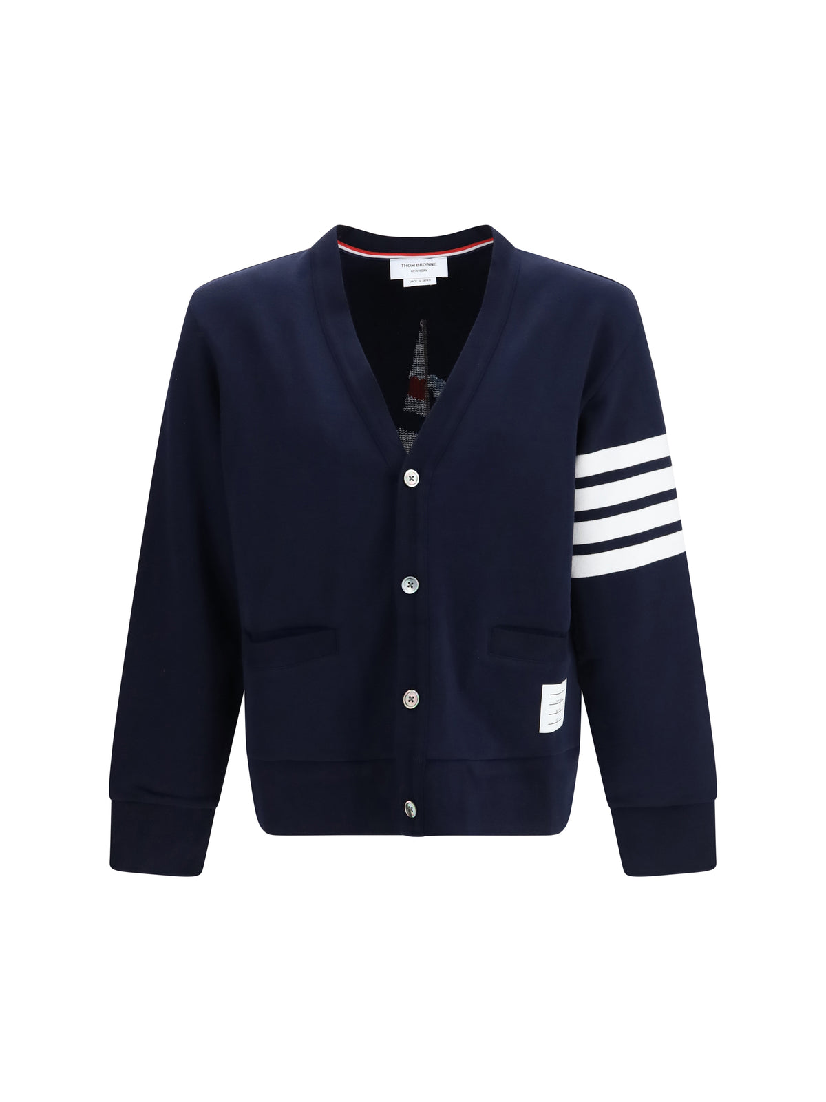 Thom Browne Men 4-Bar Boat Cotton Cardigan