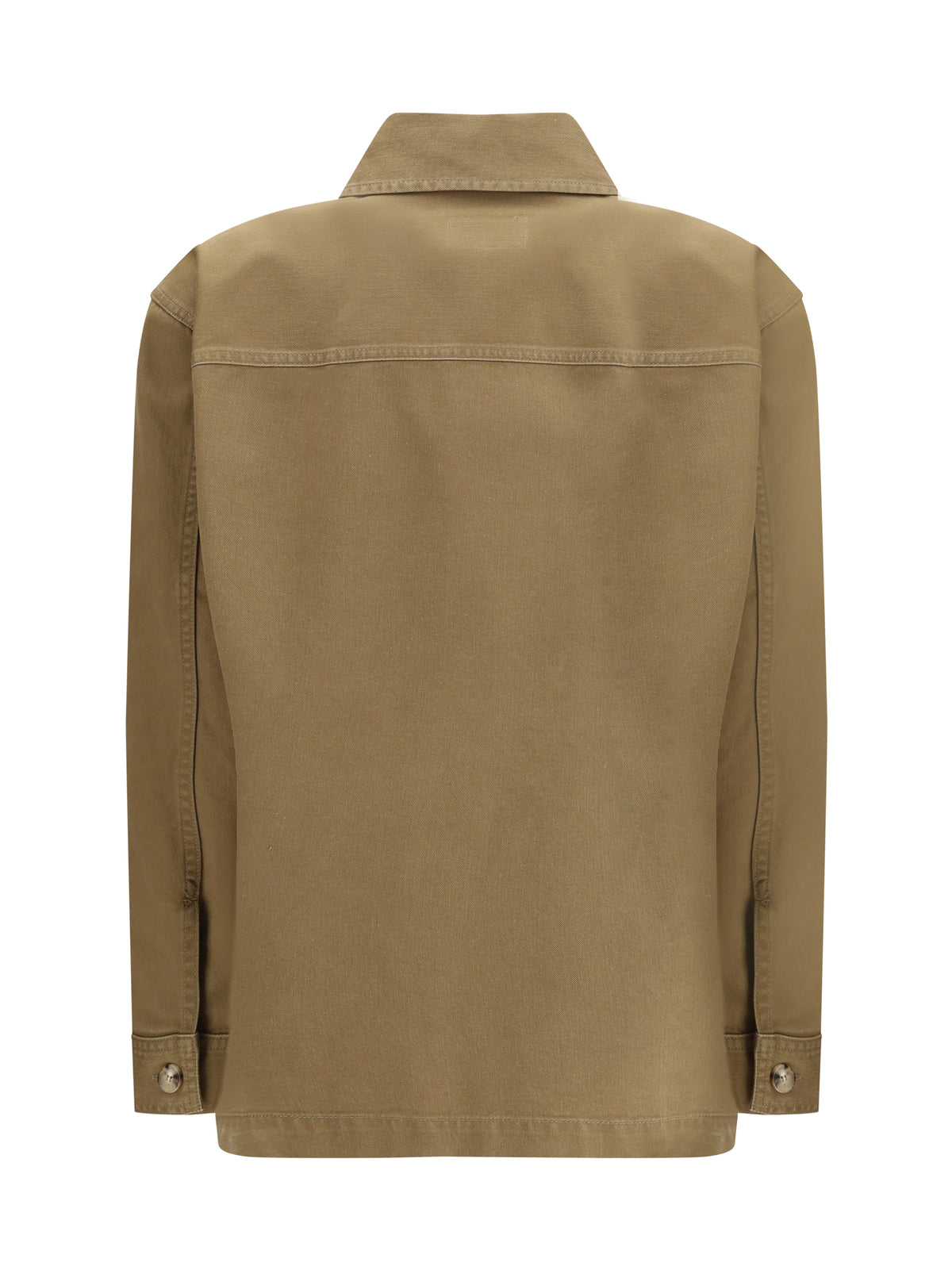 Saint Laurent Women Cassandre Overshirt In Cotton And Linen Gabardine