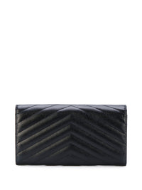 SAINT LAURENT PARIS Cassandre Matelassé Large Flap Wallet In Grain De Poudre Leather Women