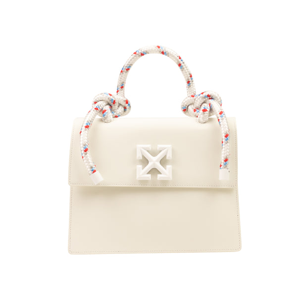 OFF-WHITE Gummy Jitney Rope Leather Top Handle Bag