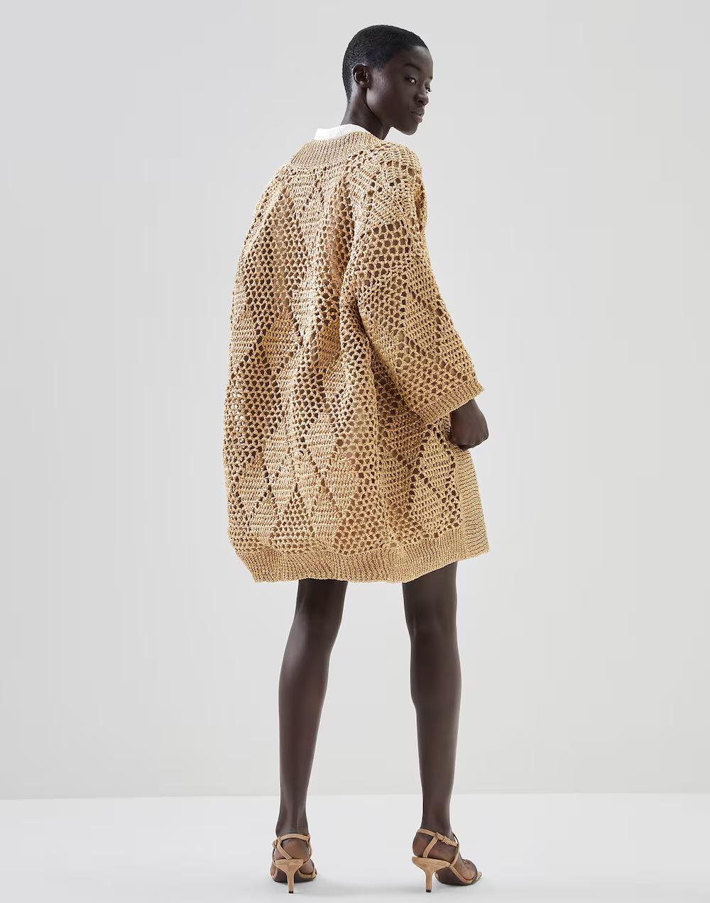 Brunello Cucinelli Brunello Cucinelli Open-Knit Cardigan Coat