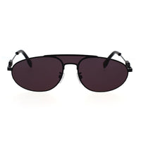 Fendi Aviator Full Rim, with a Black frame and Dark Grey with Black Chain lens.