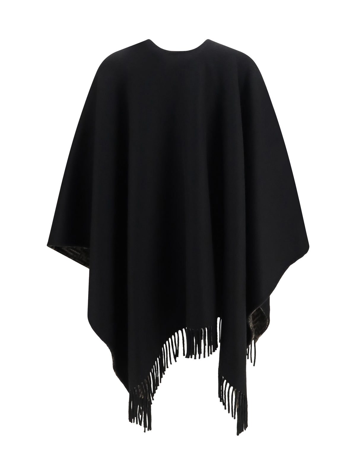 Fendi Women Ff Zucca Wool And Cashmere Poncho