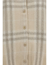 Burberry Women Check Cashmere Cardigan