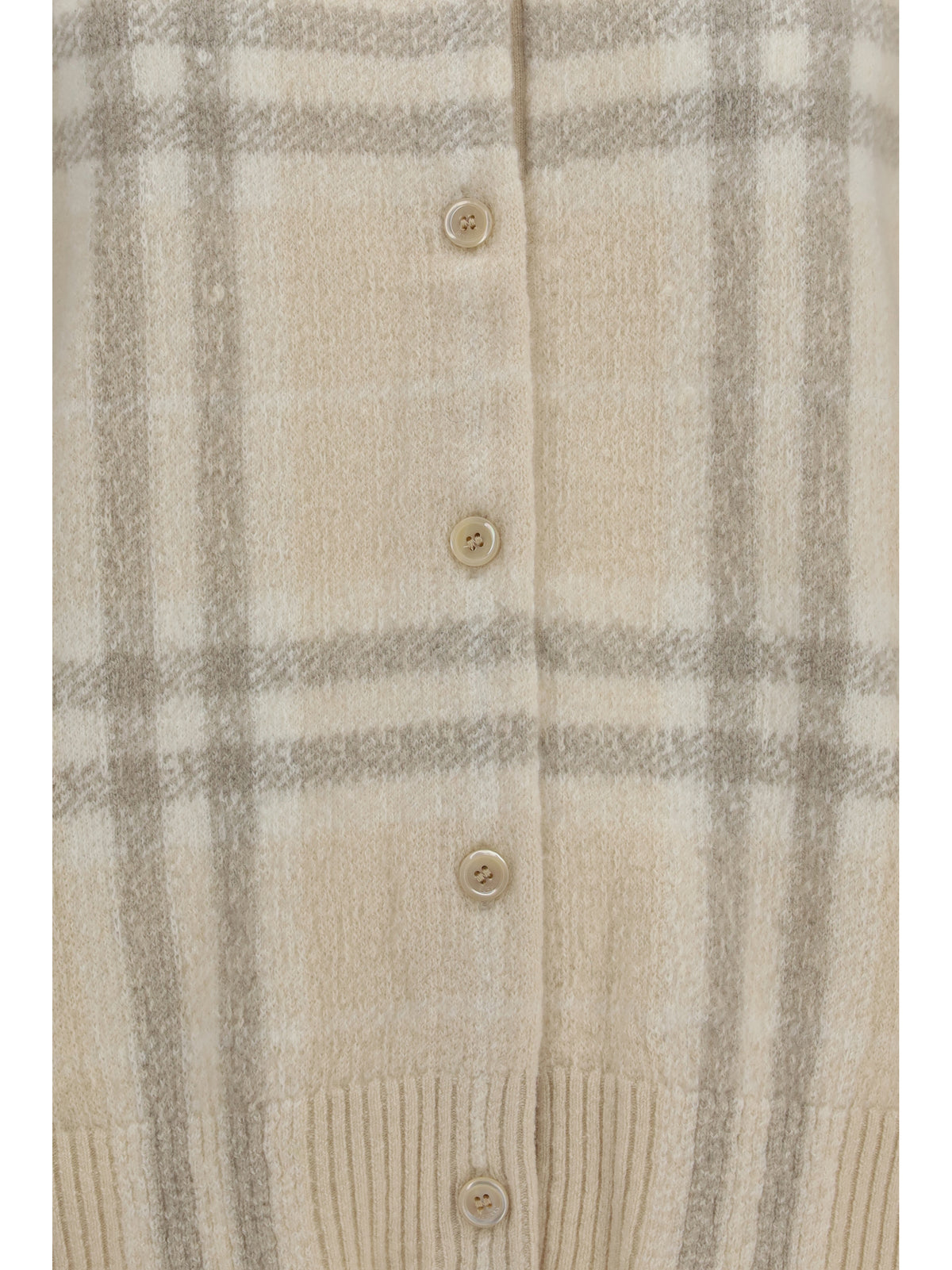Burberry Women Check Cashmere Cardigan