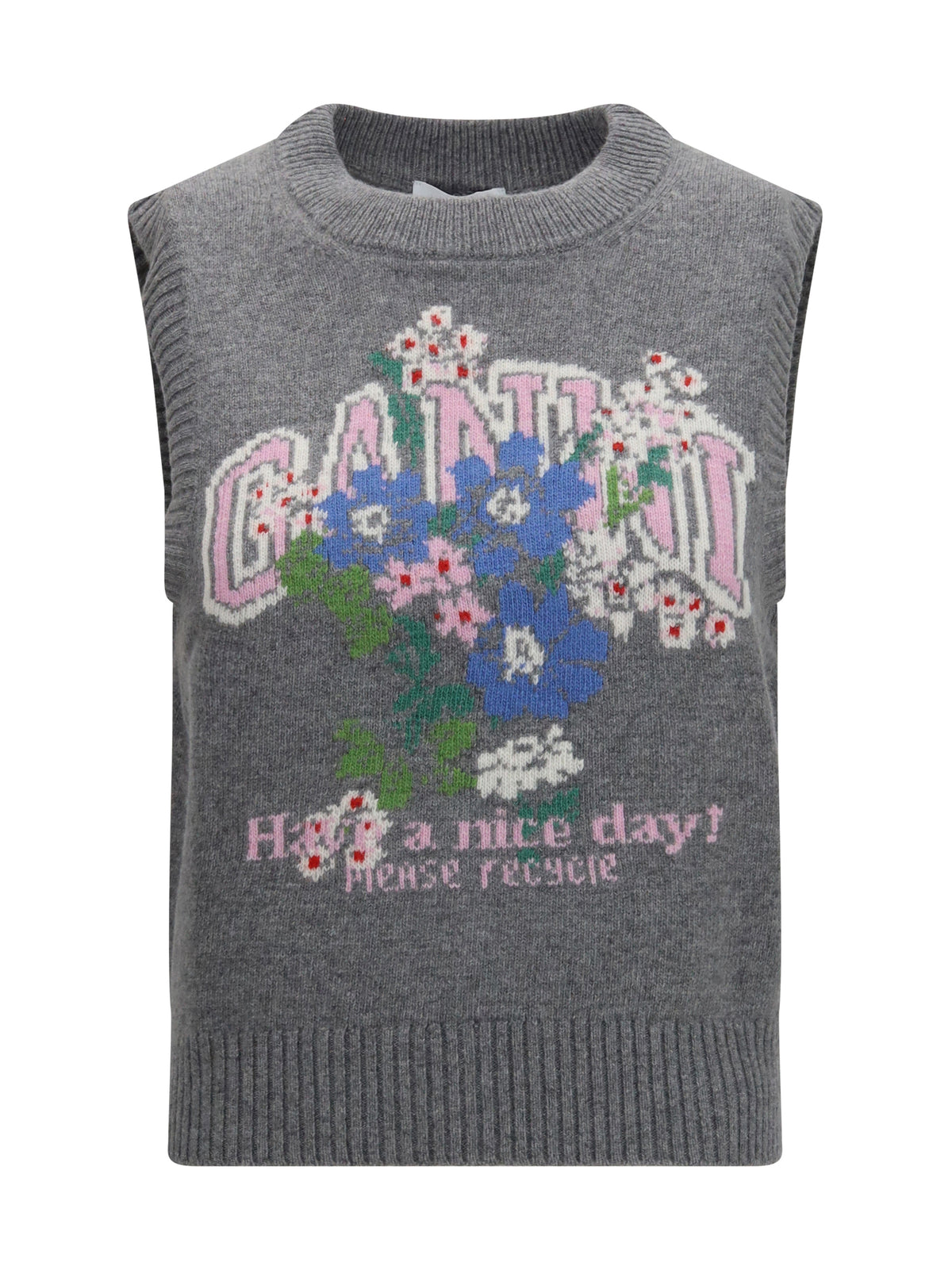 GANNI Ganni Women Wool Floral Vest