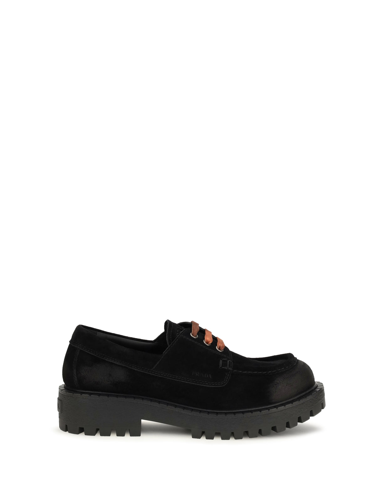 PRADA Prada Men Suede Lace-Up Loafers
