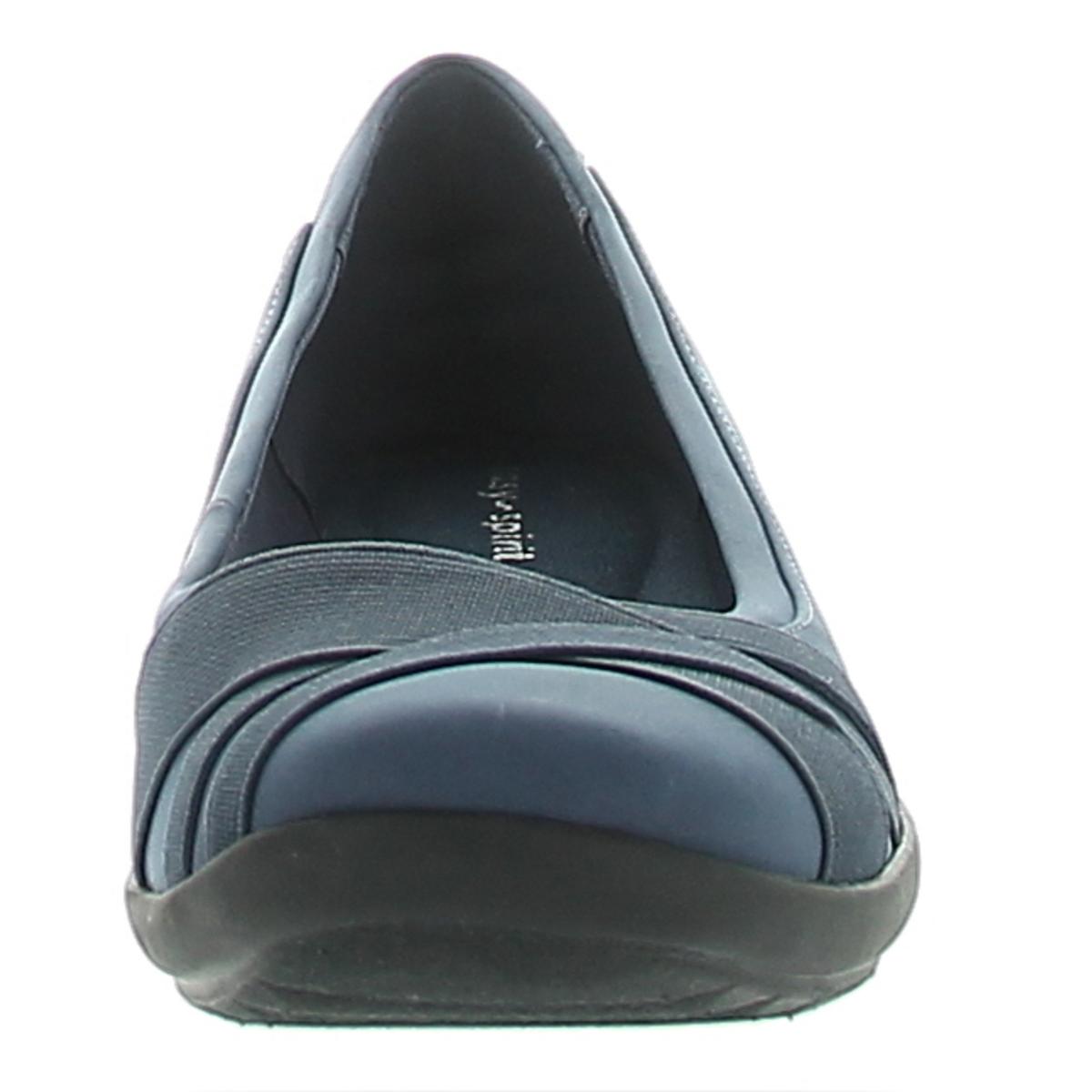 Easy Spirit Womens Acasia 3 Faux Leather Slip On Ballet Flats
