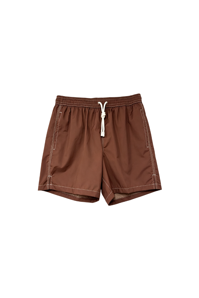 Fedeli Fedeli Madeira Airstop Swim Shorts Trunks Brown