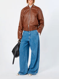 Sportmax Women `Amour` Leather Jacket