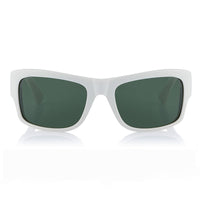 Celine Sunglasses Square Full Rim, Ivory Frame and Green Lens CL40079I25N