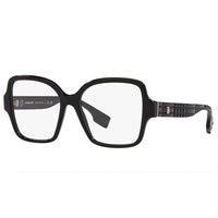 Burberry Eyeglasses Square Full Rim, Black Frame and Clear Demo Lenses Lens BE23743001