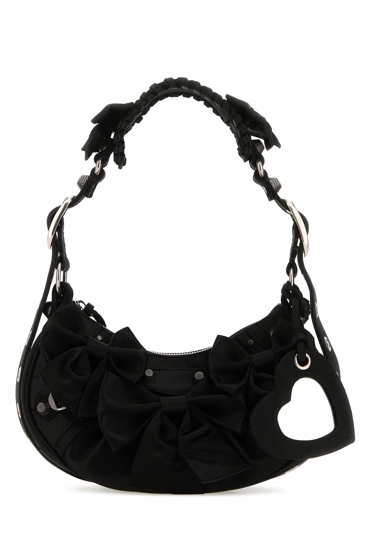 BALENCIAGA Balenciaga Women Black Satin Le Cagole Xs Shoulder Bag