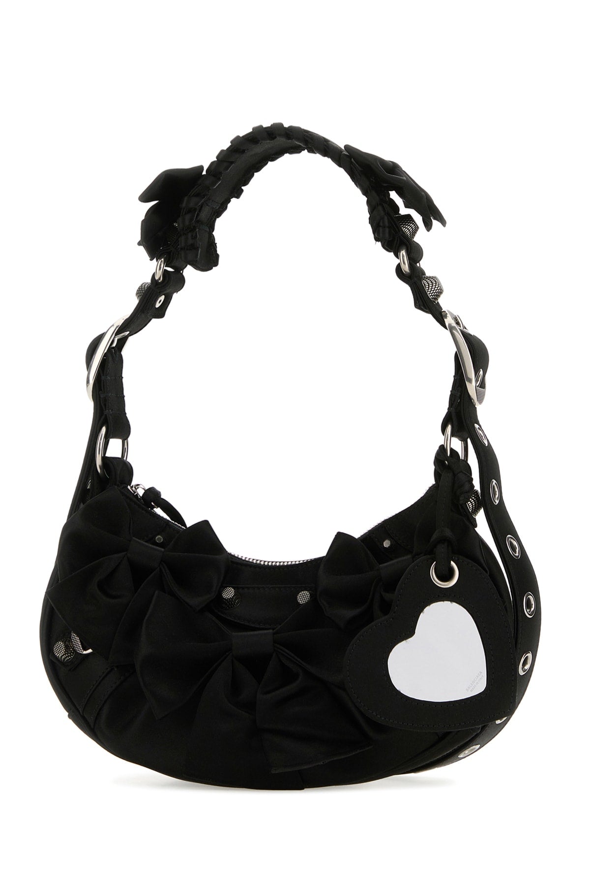 BALENCIAGA Balenciaga Women Black Satin Le Cagole Xs Shoulder Bag