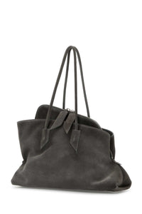 The Attico Women Grey Suede Medium La Passeggiata Shoulder Bag