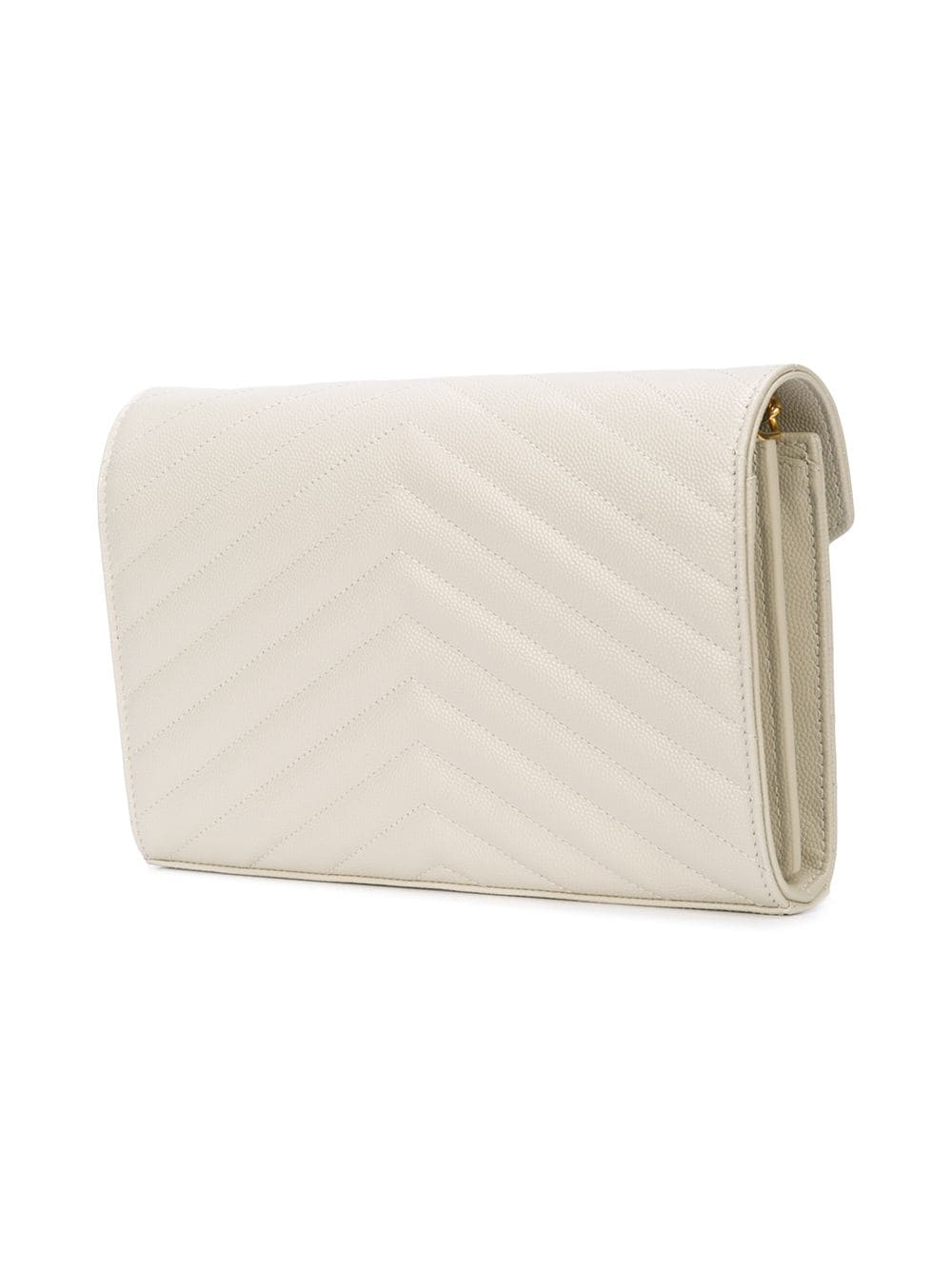 SAINT LAURENT Saint Laurent Women Classic Cassandre Chain Wallet In Grain De Poudre Leather
