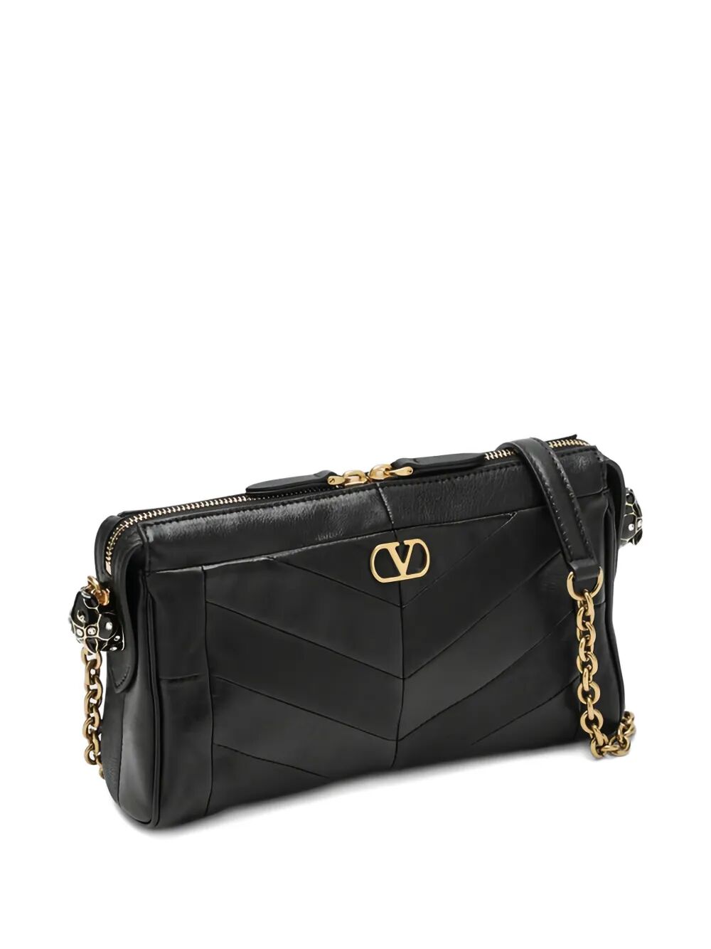 VALENTINO GARAVANI Valentino Garavani Panthea Small Shoulder Bag In Nappa Leather With Chevron Pattern Women