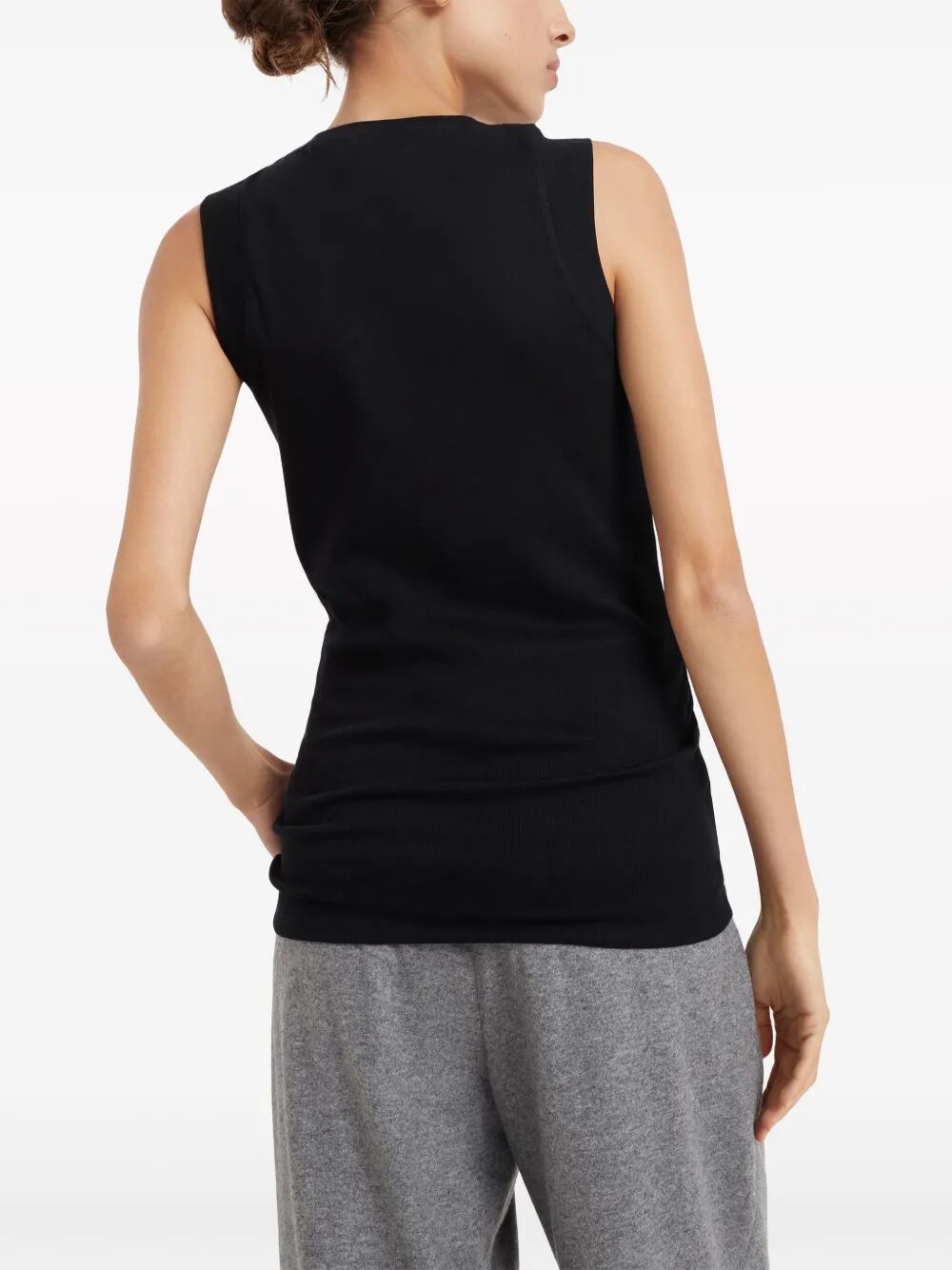 BRUNELLO CUCINELLI Brunello Cucinelli Women Stretch Cotton Jersey Tank Top With Precious Faux-Layering