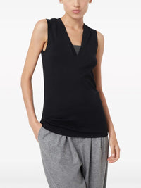 BRUNELLO CUCINELLI Brunello Cucinelli Women Stretch Cotton Jersey Tank Top With Precious Faux-Layering