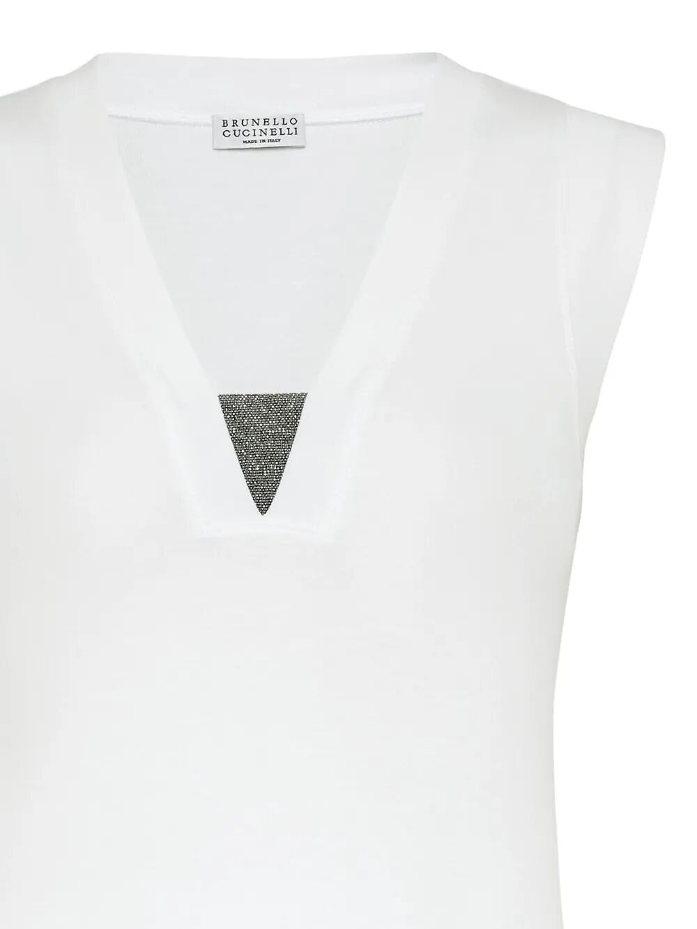 BRUNELLO CUCINELLI Brunello Cucinelli Women Stretch Cotton Jersey Tank Top With Precious Faux-Layering