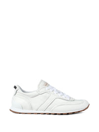 BRUNELLO CUCINELLI Grained Soft Leather Runners With Shiny Loops Women