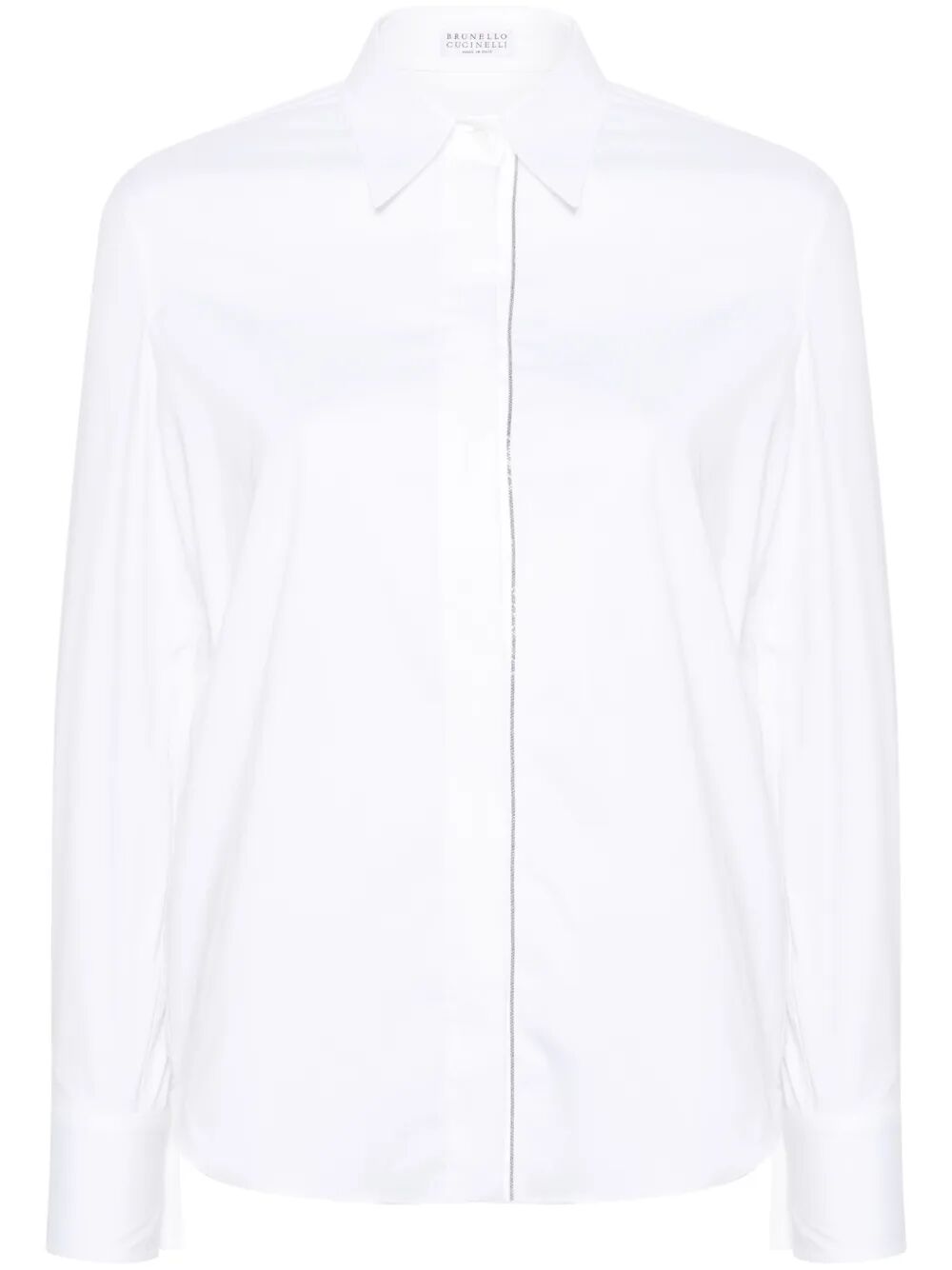 BRUNELLO CUCINELLI Brunello Cucinelli Women Stretch Cotton Poplin Shirt With Shiny Trim