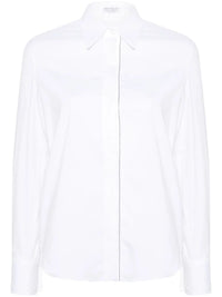 BRUNELLO CUCINELLI Brunello Cucinelli Women Stretch Cotton Poplin Shirt With Shiny Trim