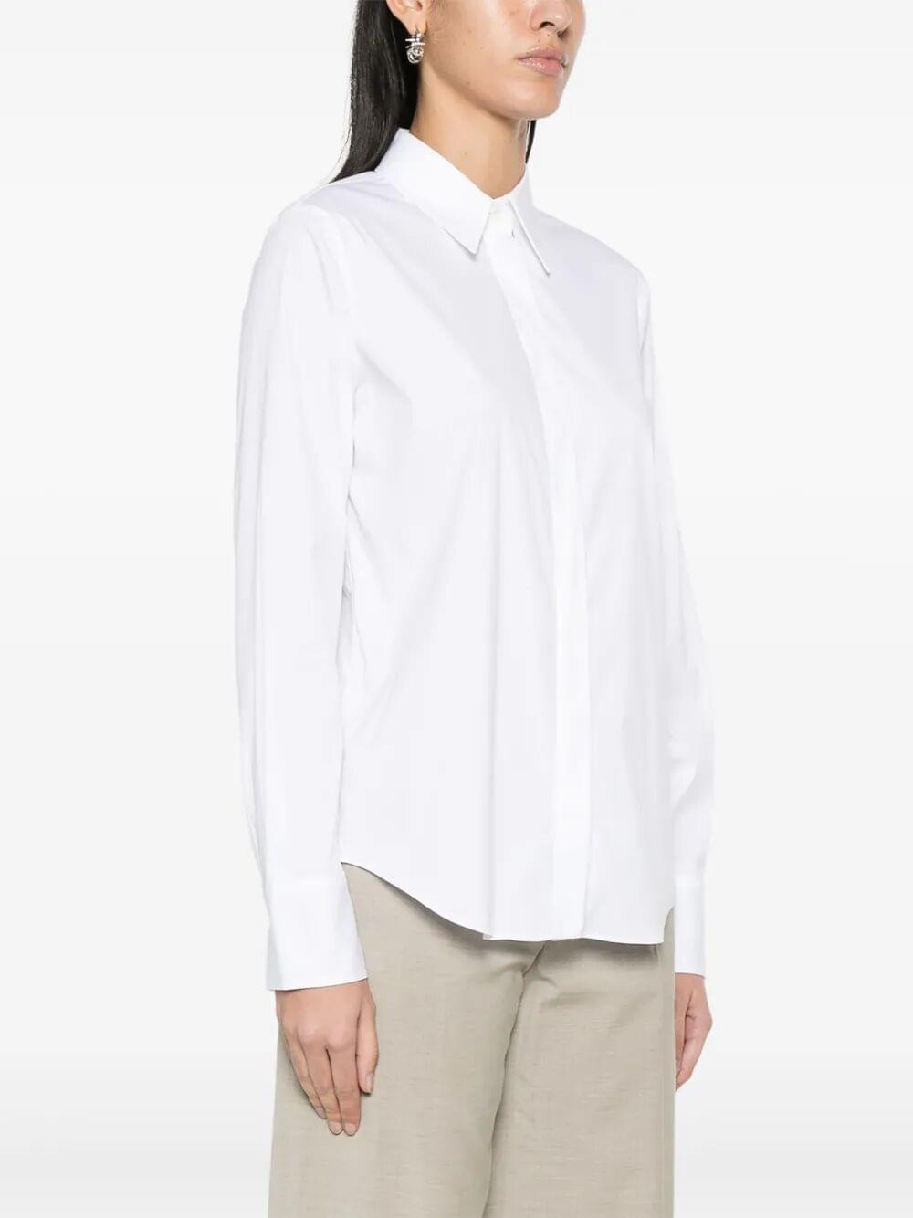 BRUNELLO CUCINELLI Brunello Cucinelli Women Stretch Cotton Poplin Shirt With Shiny Trim