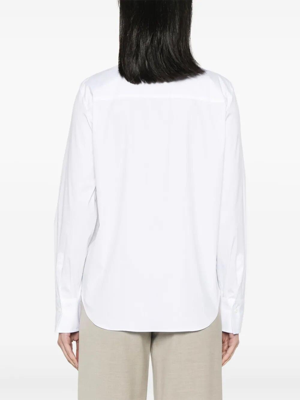 BRUNELLO CUCINELLI Brunello Cucinelli Women Stretch Cotton Poplin Shirt With Shiny Trim