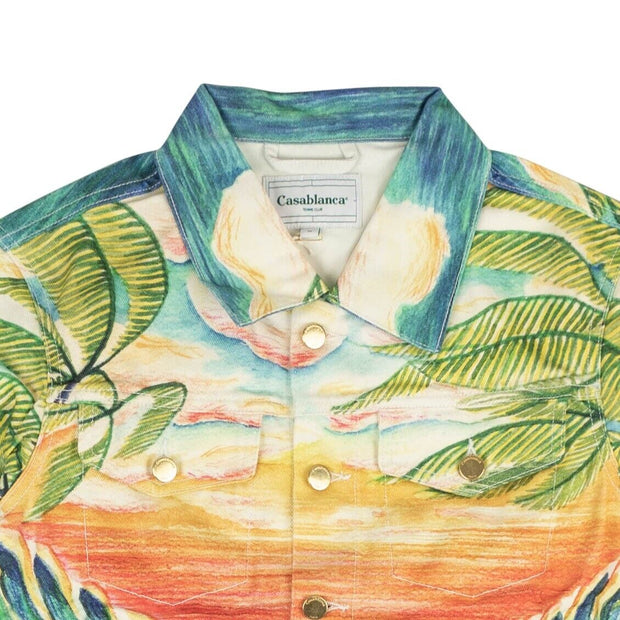 CASABLANCA Huakai Multicolor Printed Denim Jacket