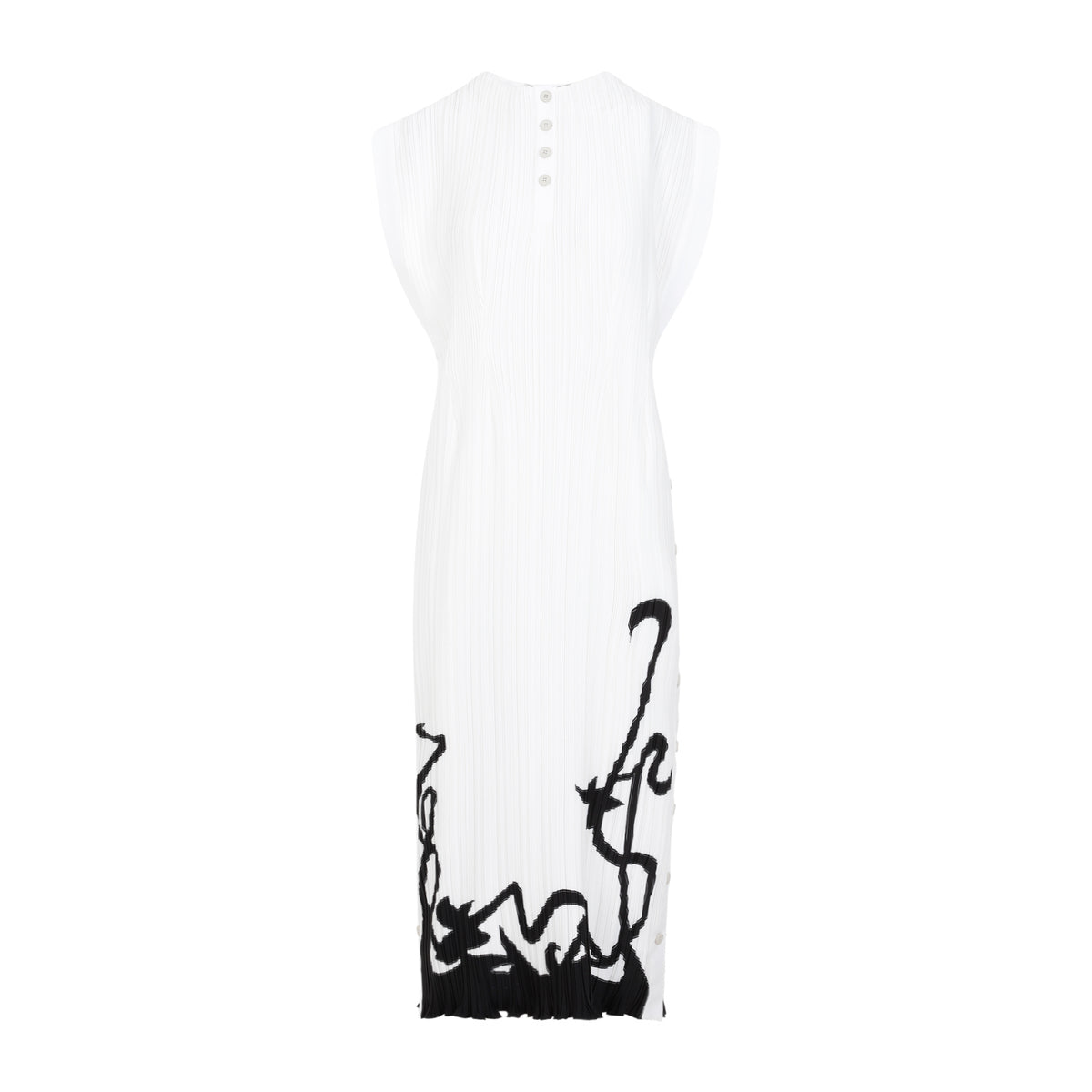 Lanvin Sleeveless Pleated Midi Dress Women