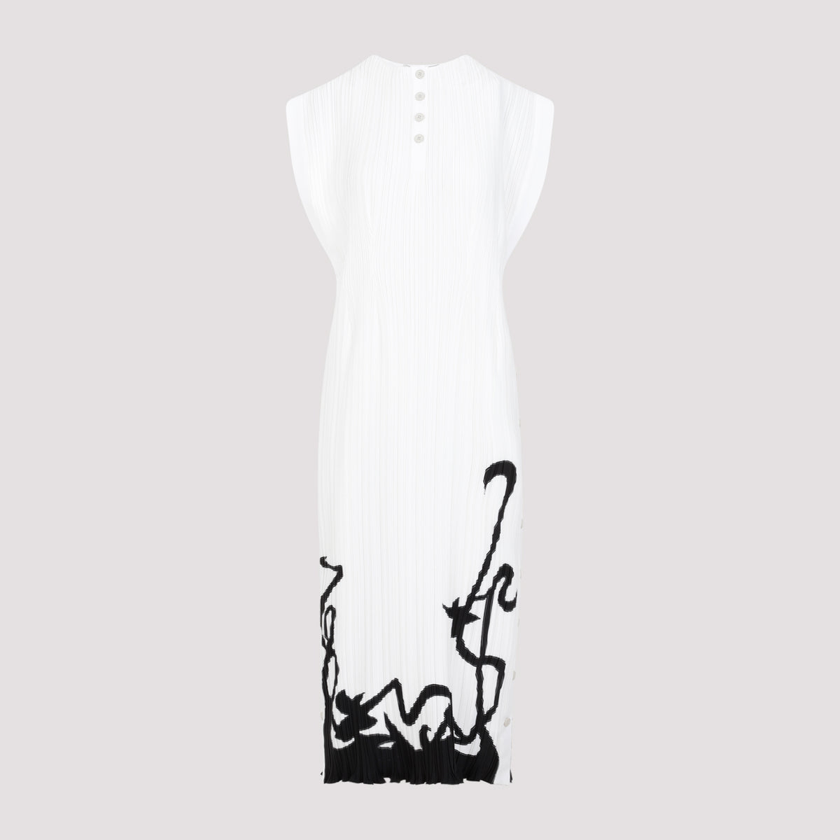 Lanvin Sleeveless Pleated Midi Dress Women