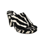 BOTTEGA VENETA Black & White Carpet Zebra Gleam Sandals