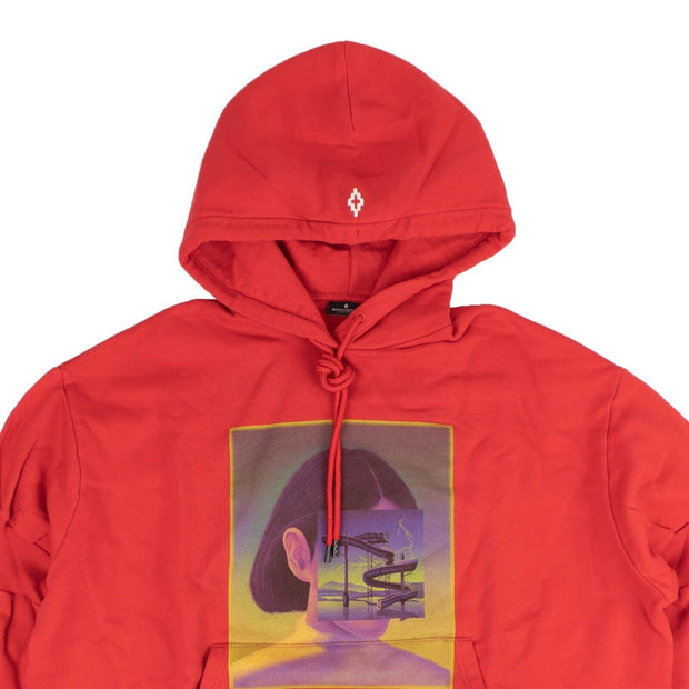 MARCELO BURLON Red Carousel Square Over Hoodie