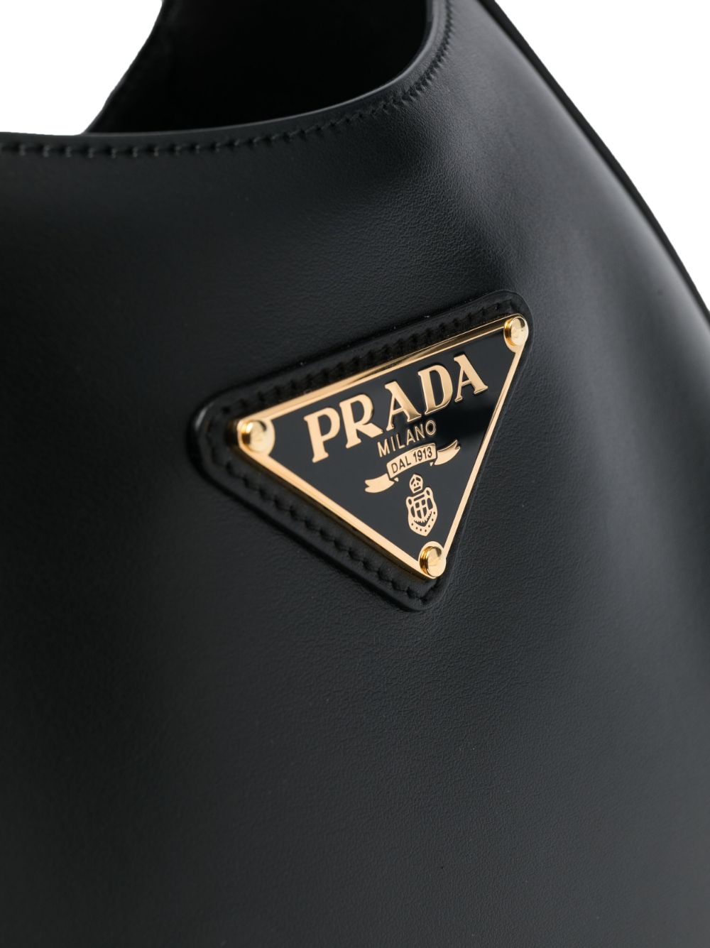 Prada Women Black Leather Shoulder Bag
