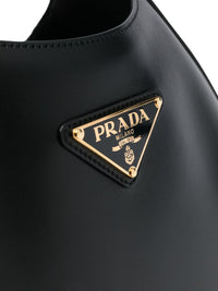 Prada Women Black Leather Shoulder Bag