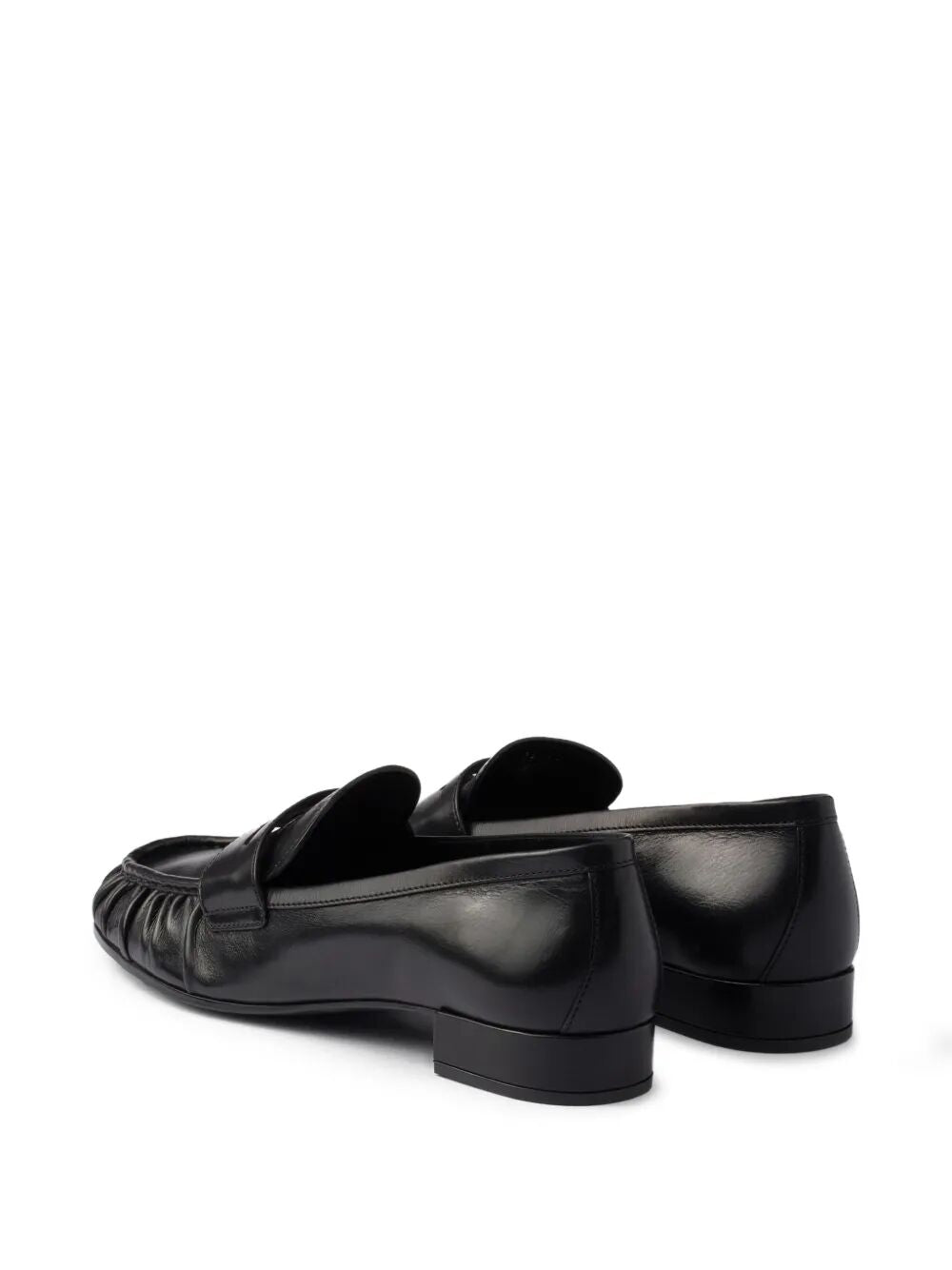 PRADA Leather Penny Loafers Women