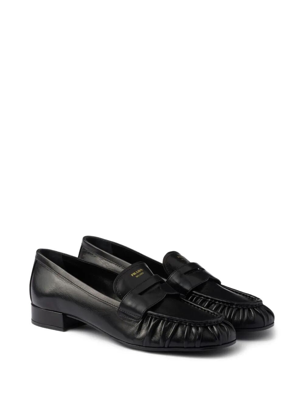 PRADA Leather Penny Loafers Women